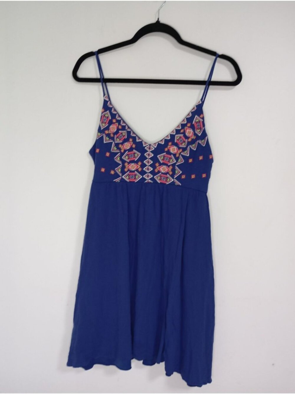 Y2K My Michelle Blue Embroidered Babydoll Sundress With Adjustable Straps Size M
